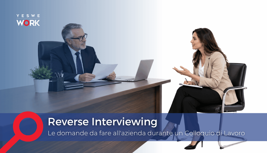 Durante un colloquio di lavoro, una candidata sta facendo delle domande al suo intervistatore.